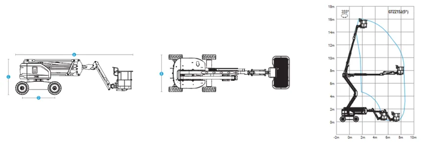 Brazo Articulado 15 metros Diesel Sinoboom AB15J